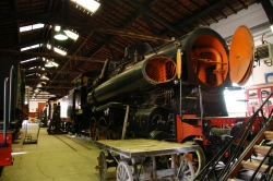 [foto di una locomotiva a vapore al Museo dei Trasporti]
